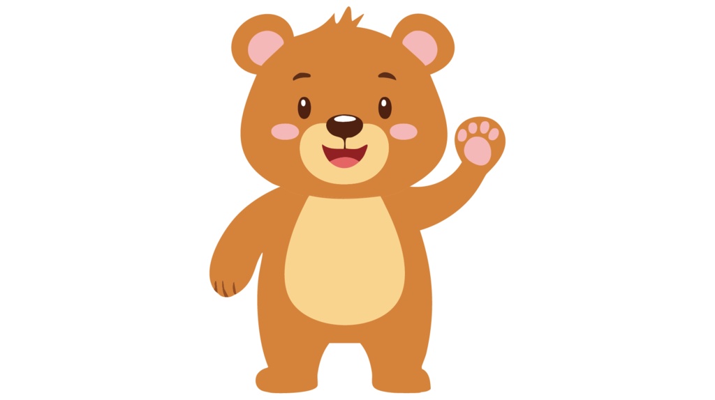 ダウンロード販売素材・販促イラスト素材・フレンドリーなくまさん(熊・クマ)ZIP (AI, PNG形式)