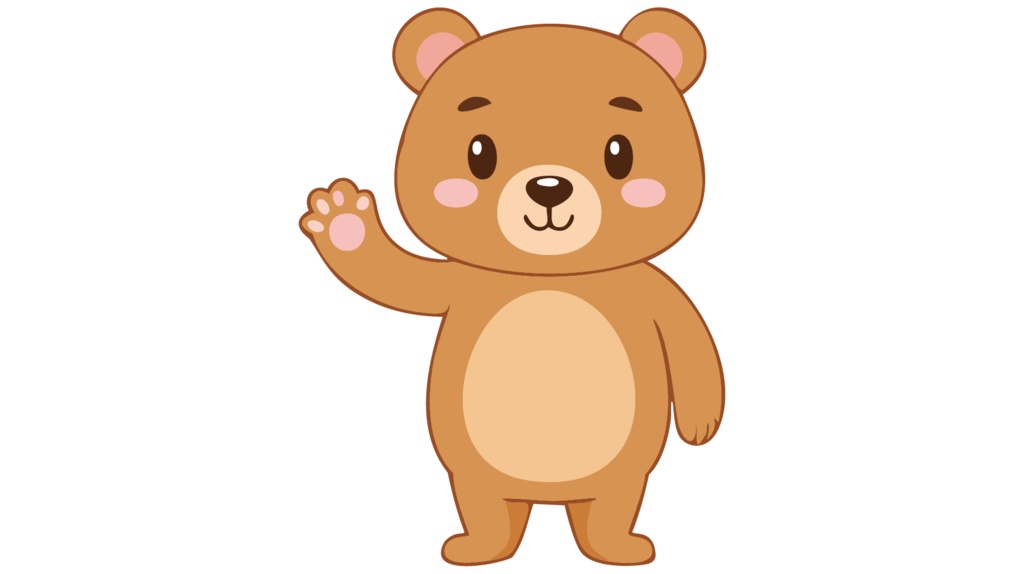 ダウンロード販売素材・販促イラスト素材・フレンドリーなくまさん(熊・クマ)ZIP (AI, PNG形式)