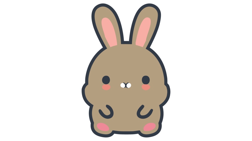 ダウンロード販売素材・販促イラスト素材・卯(うさぎ・兎・干支)ZIP (AI, PNG形式)