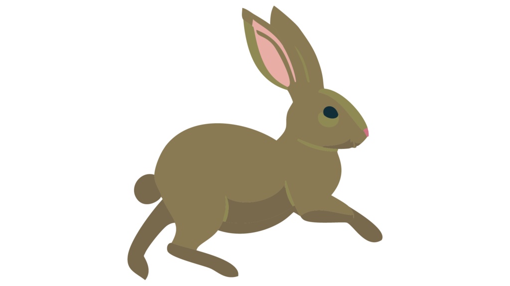 ダウンロード販売素材・販促イラスト素材・卯(うさぎ・兎・干支)ZIP (AI, PNG形式)