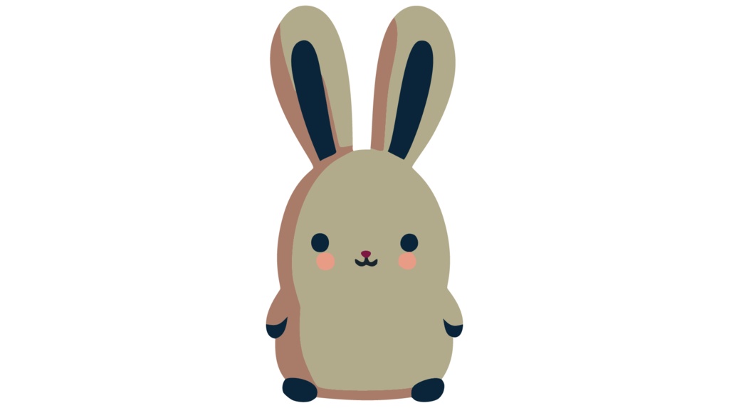 ダウンロード販売素材・販促イラスト素材・卯(うさぎ・兎・干支)ZIP (AI, PNG形式)