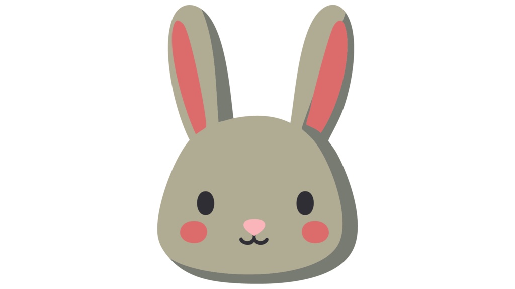 ダウンロード販売素材・販促イラスト素材・卯(うさぎ・兎・干支)ZIP (AI, PNG形式)