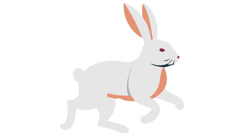 ダウンロード販売素材・販促イラスト素材・卯(うさぎ・兎・干支)ZIP (AI, PNG形式)