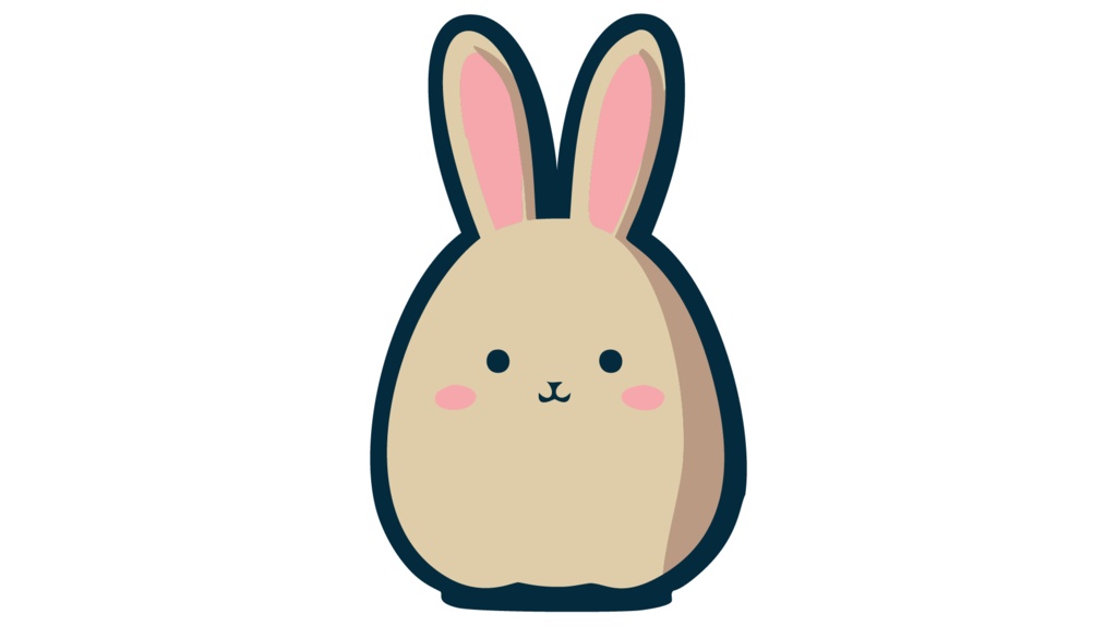 ダウンロード販売素材・販促イラスト素材・卯(うさぎ・兎・干支)ZIP (AI, PNG形式)