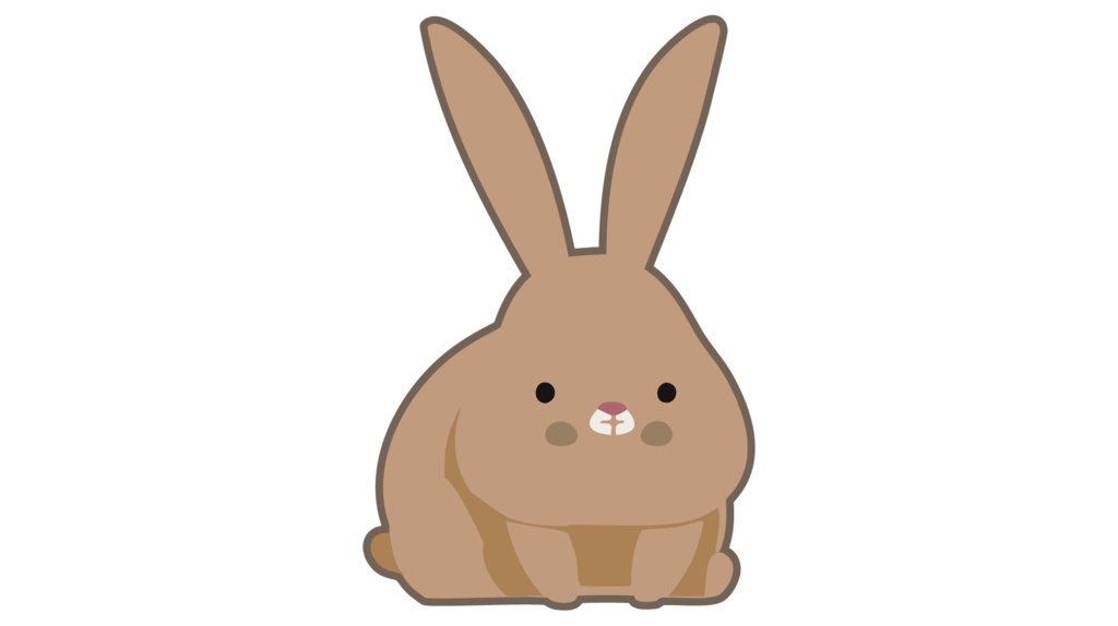 ダウンロード販売素材・販促イラスト素材・卯(うさぎ・兎・干支)ZIP (AI, PNG形式)