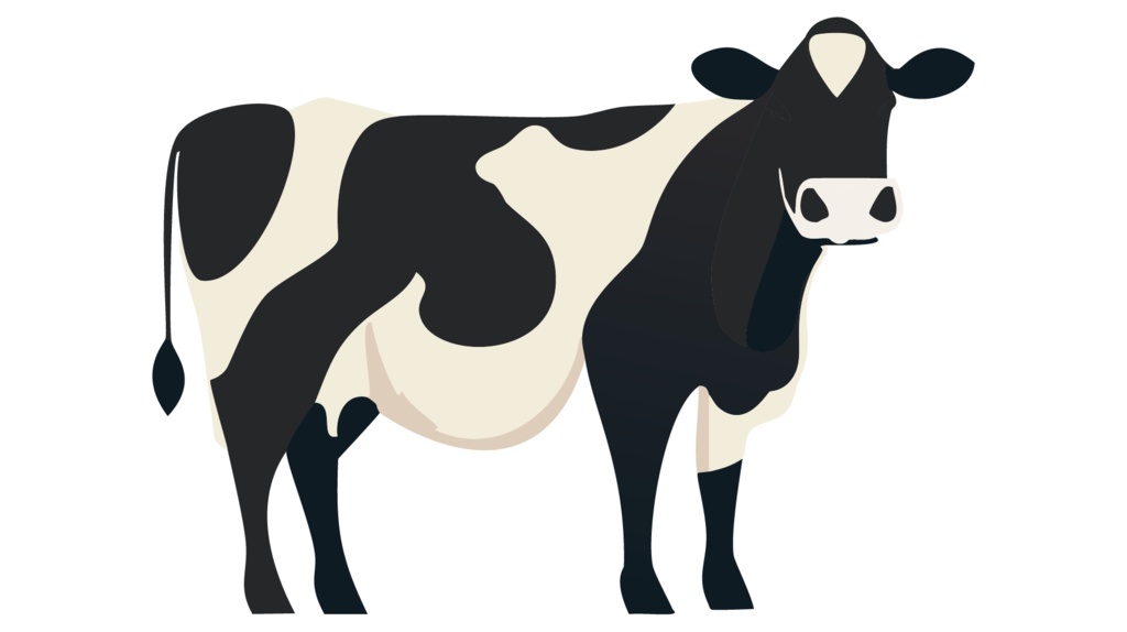 ダウンロード販売素材・販促イラスト素材・丑(うし・干支)ZIP (AI, PNG形式)