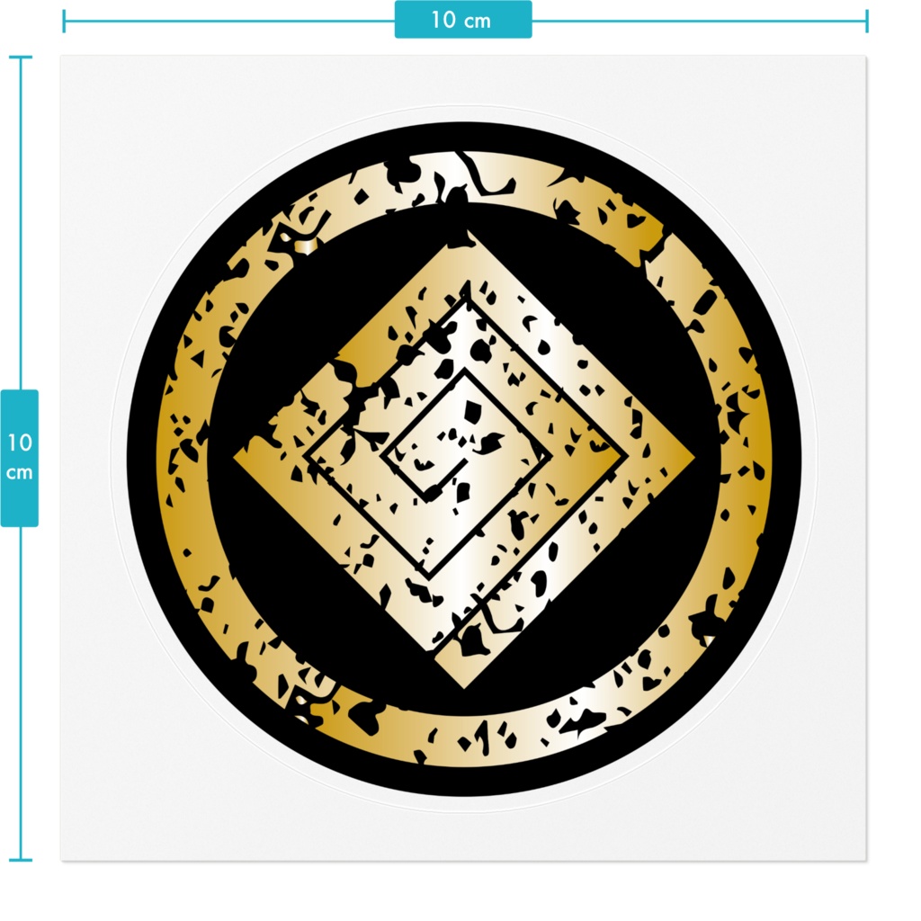 なるわん座限定!家紋ステッカー・隅立て稲妻