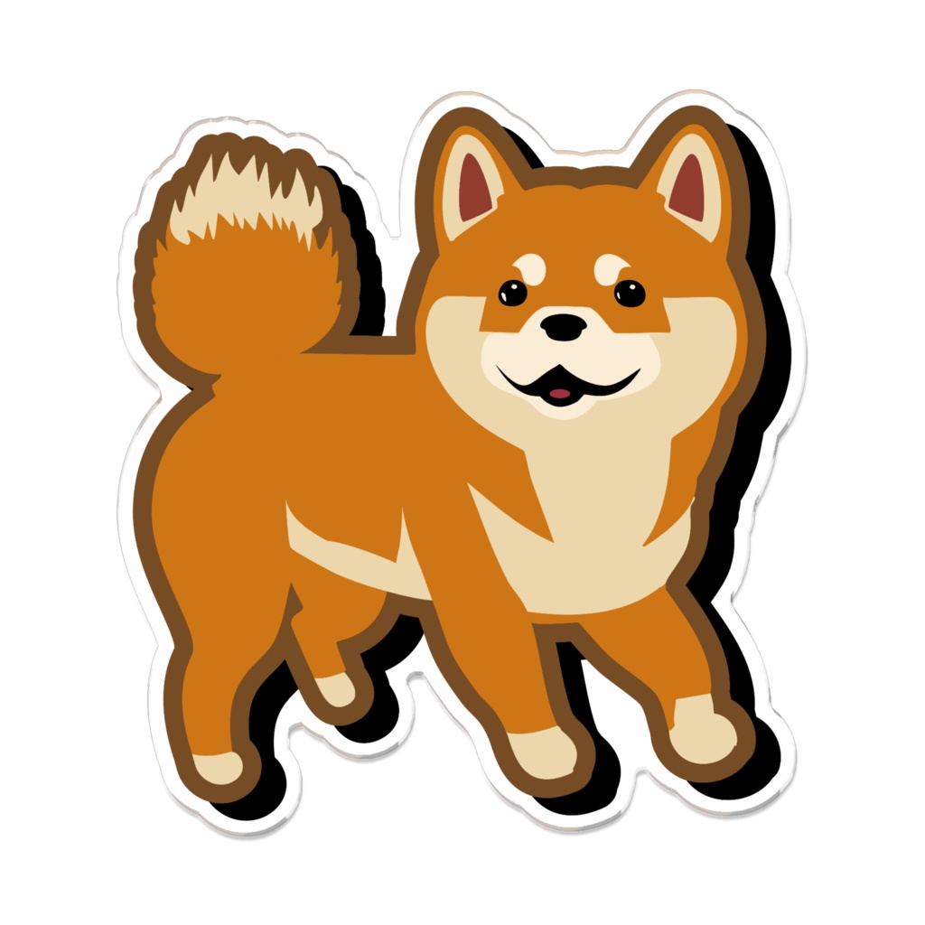 なるわん座限定!アクリルバッジ・しばっち(散歩8回目)