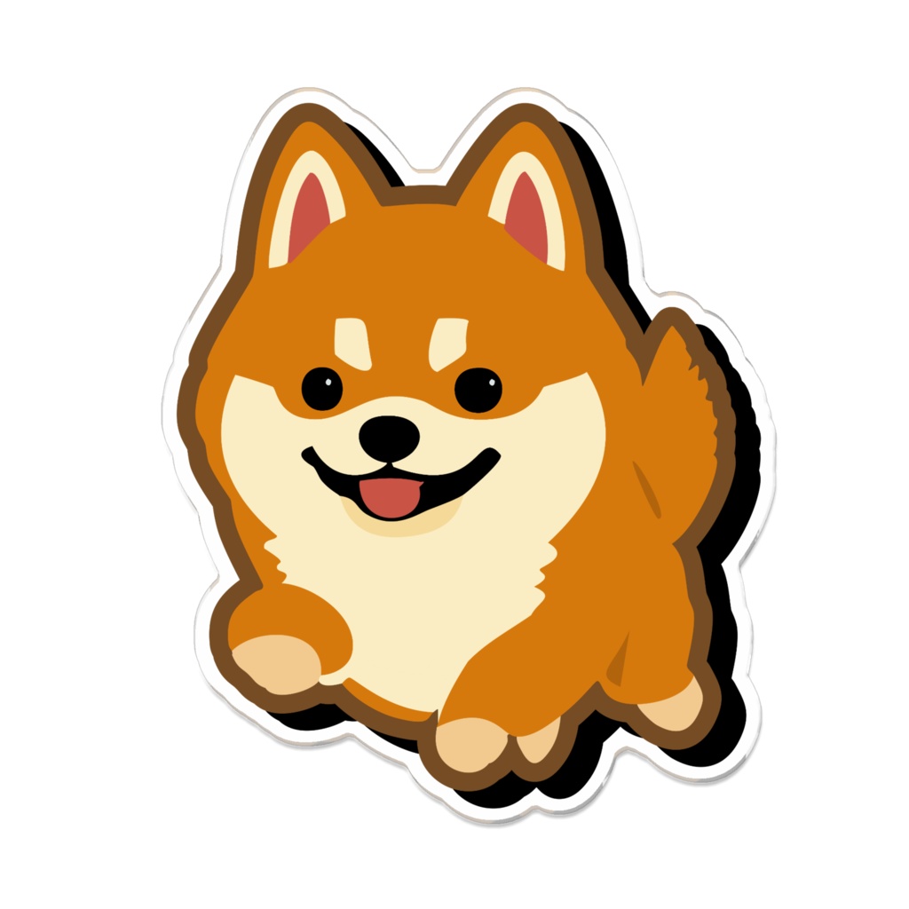 なるわん座限定！アクリルバッジ・しばっち（散歩７回目）