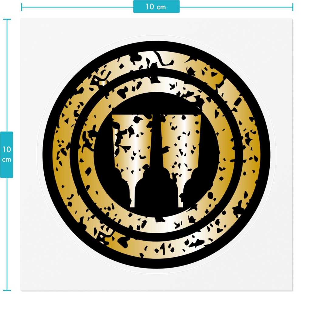 なるわん座限定!家紋ステッカー・丸ニ並ビ羽子板