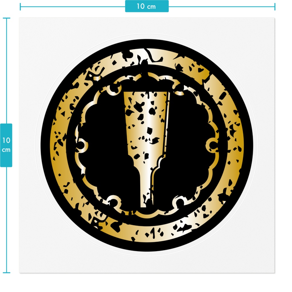 なるわん座限定!家紋ステッカー・雪輪ニ羽子板
