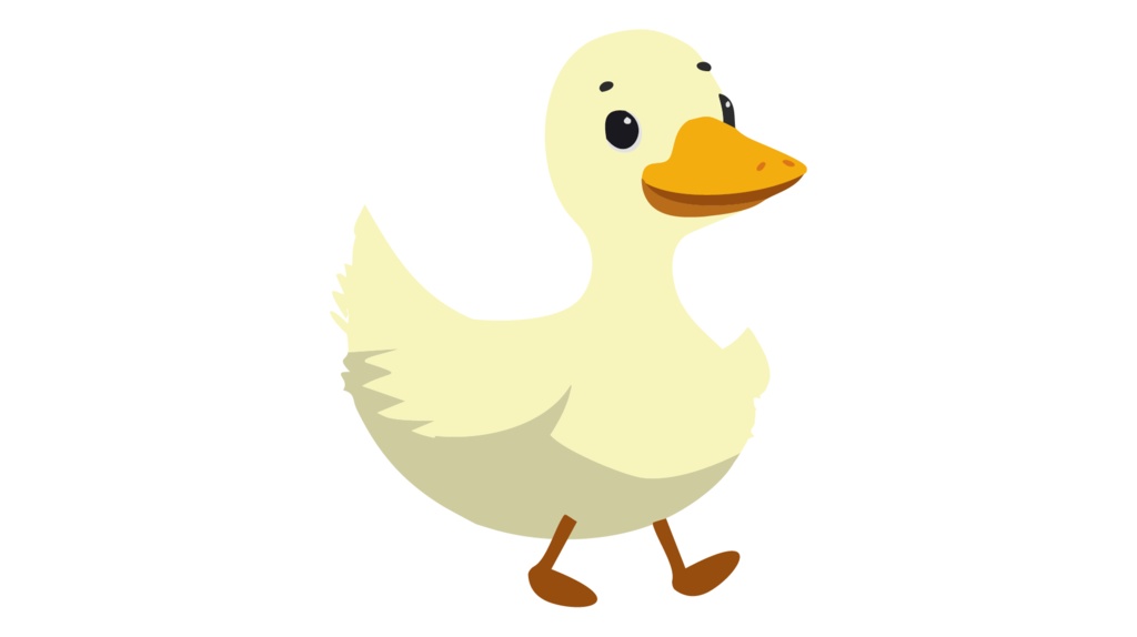 ダウンロード販売素材・販促イラスト素材・アヒルZIP (AI, PNG形式)