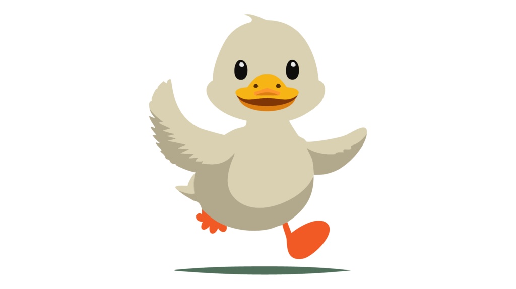 ダウンロード販売素材・販促イラスト素材・アヒルZIP (AI, PNG形式)