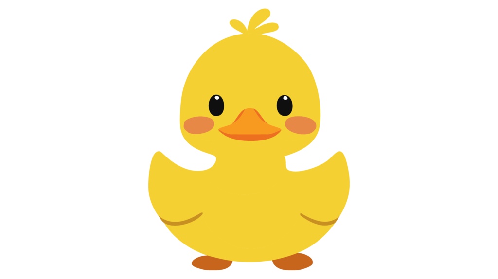 ダウンロード販売素材・販促イラスト素材・アヒルZIP (AI, PNG形式)