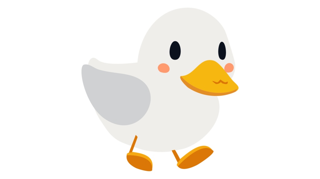 ダウンロード販売素材・販促イラスト素材・アヒルZIP (AI, PNG形式)