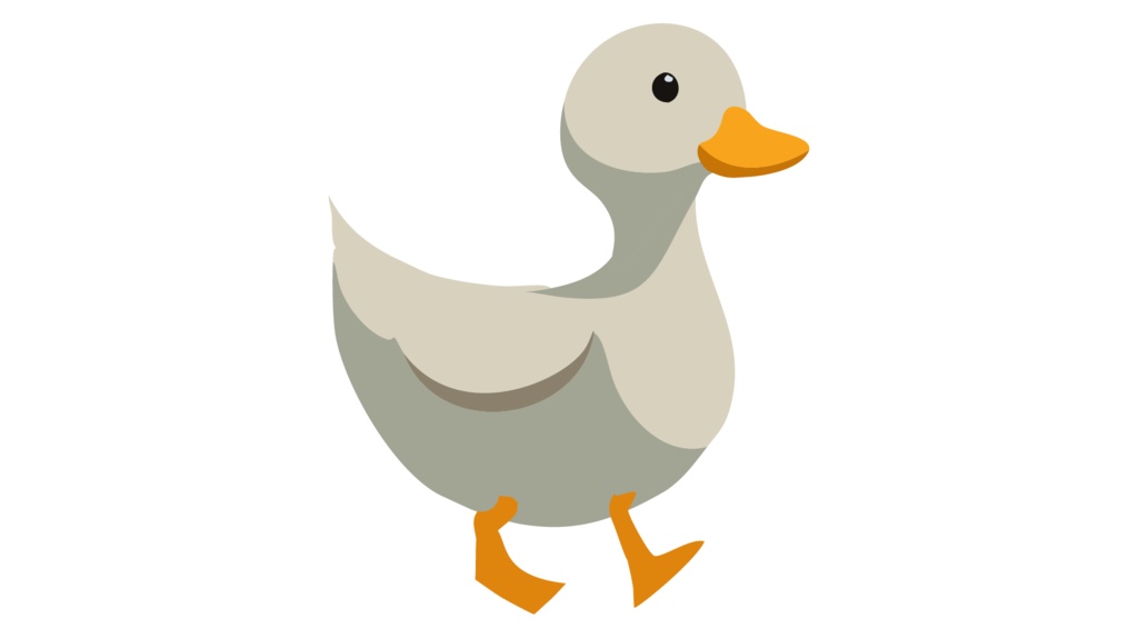 ダウンロード販売素材・販促イラスト素材・アヒルZIP (AI, PNG形式)