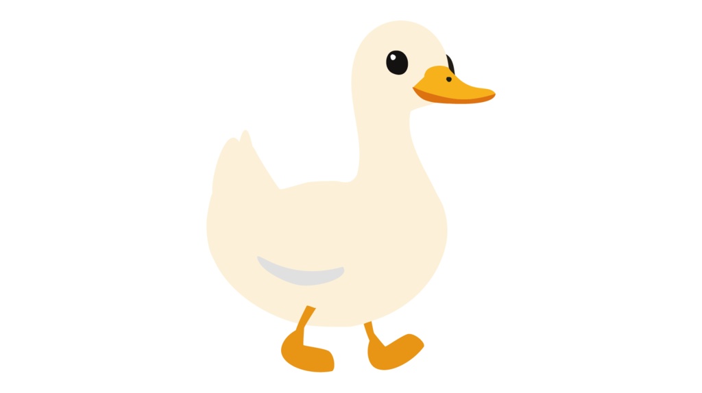 ダウンロード販売素材・販促イラスト素材・アヒルZIP (AI, PNG形式)