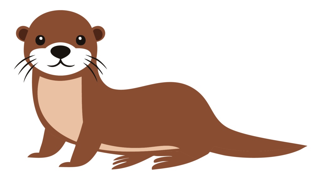 ダウンロード販売素材・販促イラスト素材・カワウソ(川獺・かわうそ)ZIP (AI, PNG形式)