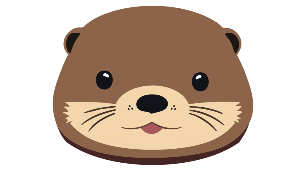 ダウンロード販売素材・販促イラスト素材・カワウソ(川獺・かわうそ)ZIP (AI, PNG形式)