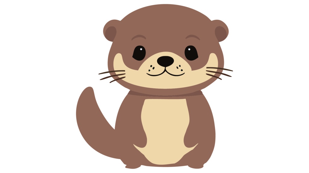ダウンロード販売素材・販促イラスト素材・カワウソ(川獺・かわうそ)ZIP (AI, PNG形式)
