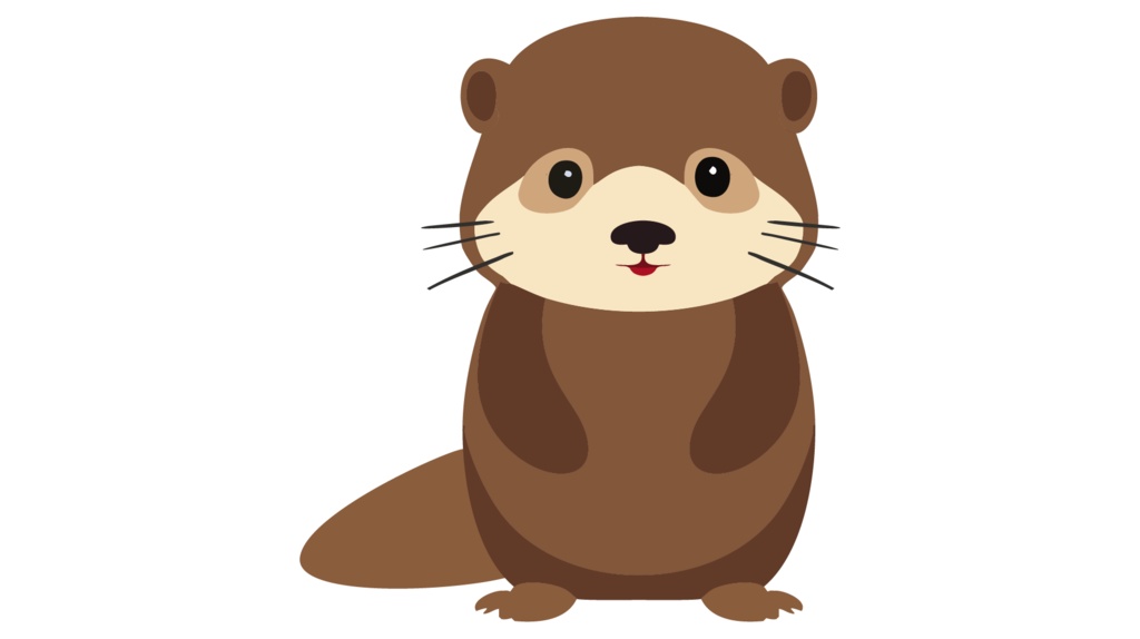 ダウンロード販売素材・販促イラスト素材・カワウソ(川獺・かわうそ)ZIP (AI, PNG形式)