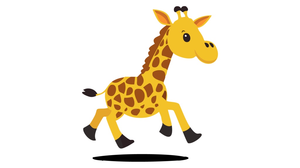 ダウンロード販売素材・販促イラスト素材・キリンさん(きりん・麒麟)ZIP (AI, PNG形式)