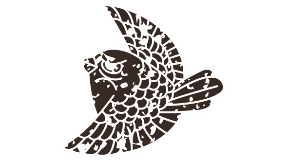 ダウンロード販売素材・販促イラスト素材・ レトロなすずめのイラストZIP (AI, PNG形式)