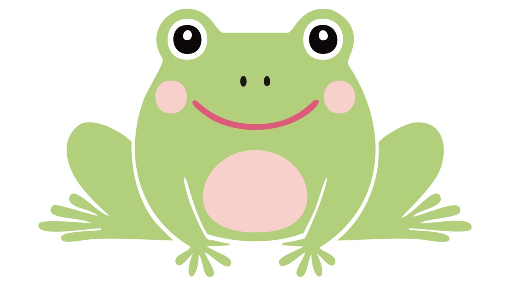 ダウンロード販売素材・販促イラスト素材・蛙のイラストZIP (AI, PNG形式)