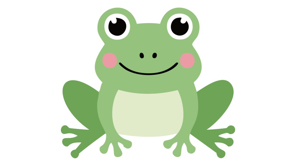 ダウンロード販売素材・販促イラスト素材・蛙のイラストZIP (AI, PNG形式)