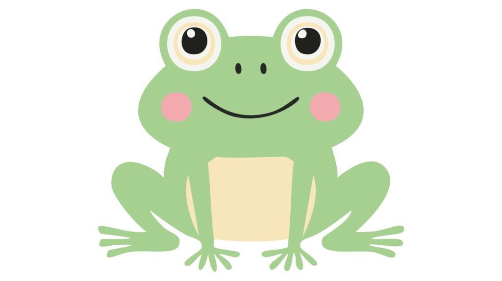 ダウンロード販売素材・販促イラスト素材・蛙のイラストZIP (AI, PNG形式)