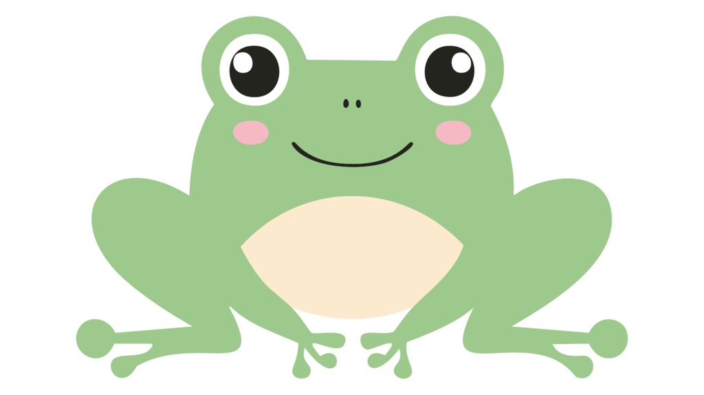 ダウンロード販売素材・販促イラスト素材・蛙のイラストZIP (AI, PNG形式)