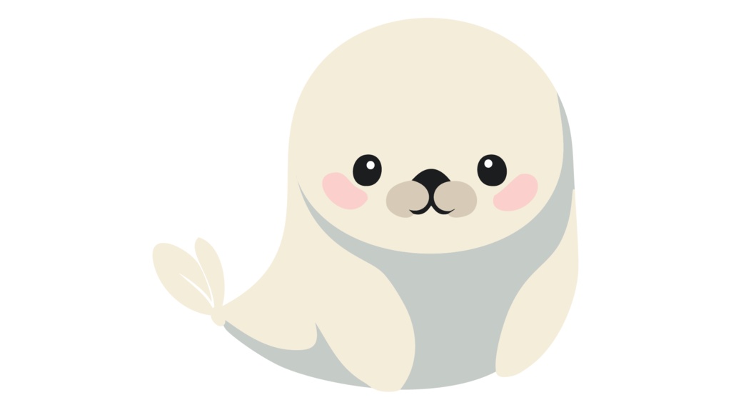 ダウンロード販売素材・販促イラスト素材・アザラシ(あざらし・海豹)ZIP (AI, PNG形式)