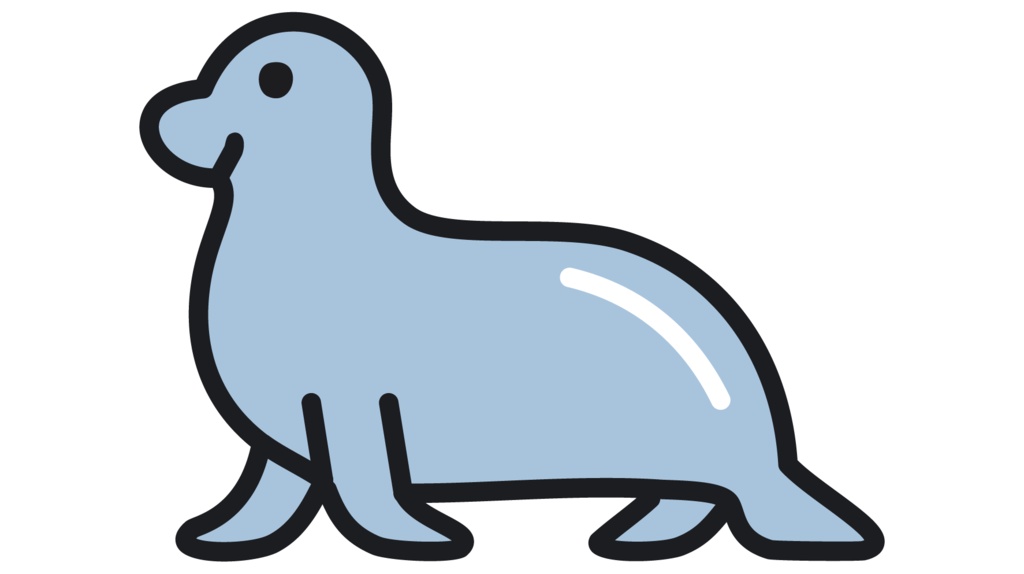 ダウンロード販売素材・販促イラスト素材・アザラシ(あざらし・海豹)ZIP (AI, PNG形式)