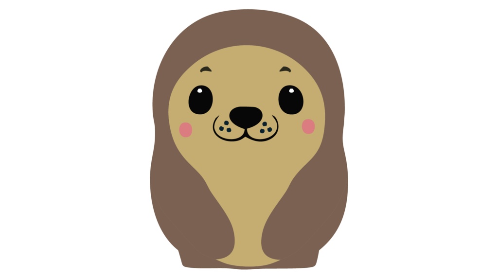 ダウンロード販売素材・販促イラスト素材・アザラシ(あざらし・海豹)ZIP (AI, PNG形式)