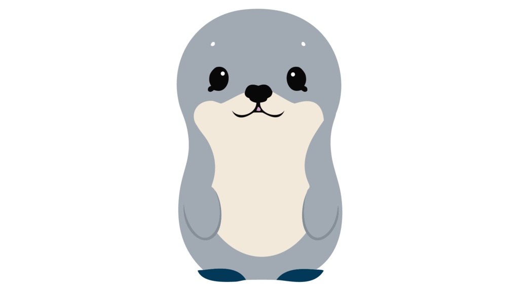 ダウンロード販売素材・販促イラスト素材・アザラシ(あざらし・海豹)ZIP (AI, PNG形式)