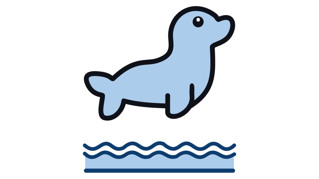 ダウンロード販売素材・販促イラスト素材・アザラシ(あざらし・海豹)ZIP (AI, PNG形式)