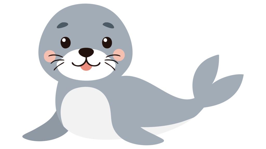ダウンロード販売素材・販促イラスト素材・アザラシ(あざらし・海豹)ZIP (AI, PNG形式)