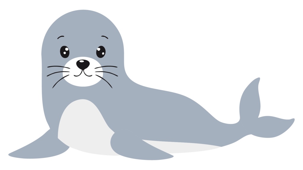 ダウンロード販売素材・販促イラスト素材・アザラシ(あざらし・海豹)ZIP (AI, PNG形式)