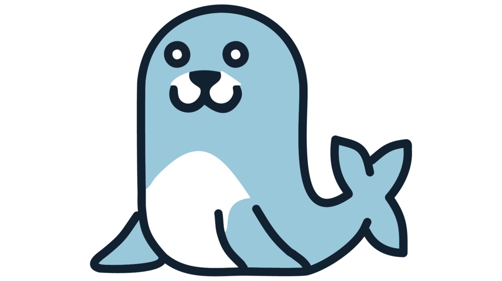 ダウンロード販売素材・販促イラスト素材・アザラシ(あざらし・海豹)ZIP (AI, PNG形式)