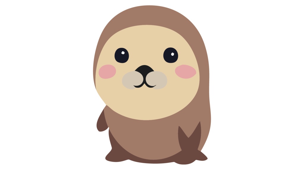 ダウンロード販売素材・販促イラスト素材・アザラシ(あざらし・海豹)ZIP (AI, PNG形式)