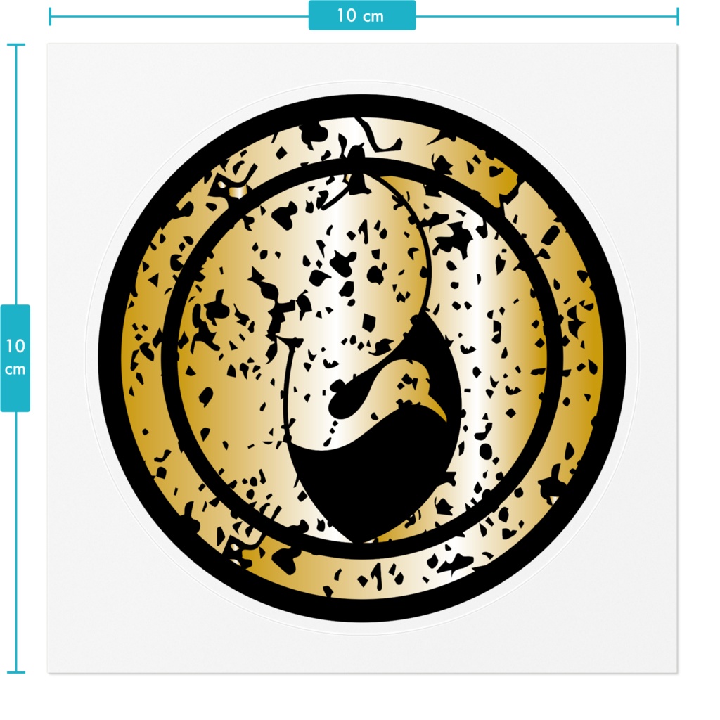 なるわん座限定家紋ステッカー・下リ光琳鶴ノ丸