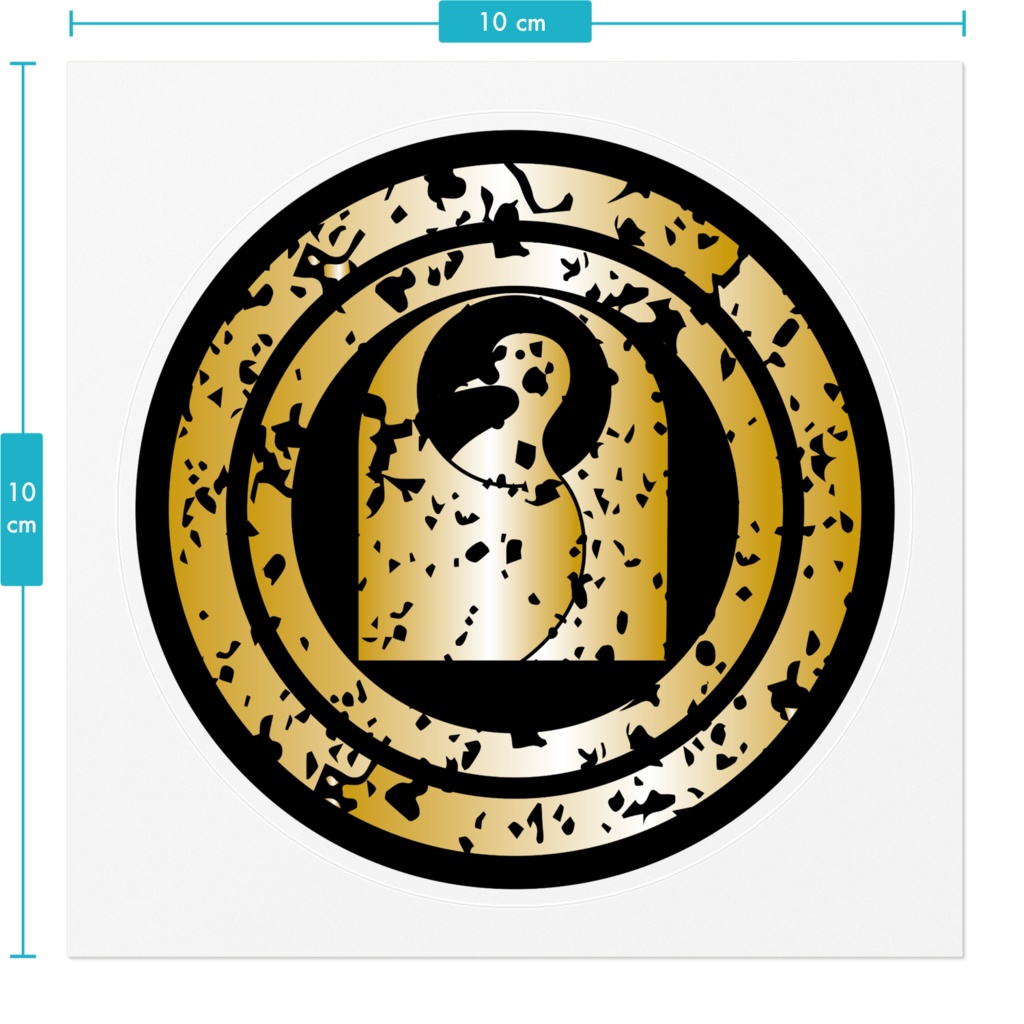 なるわん座限定家紋ステッカー・丸ニ光琳造リ鶴