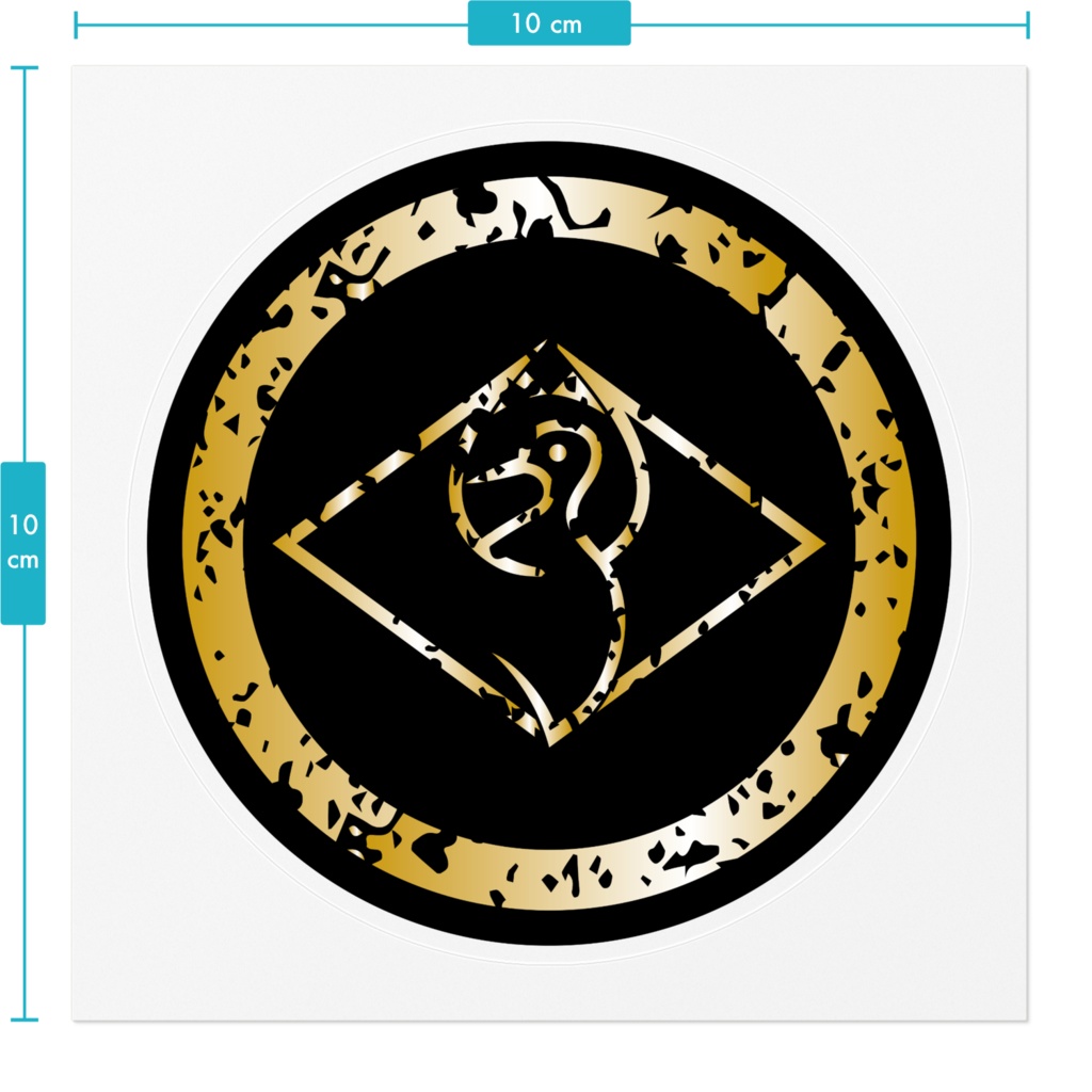 なるわん座限定家紋ステッカー・光琳細鶴菱