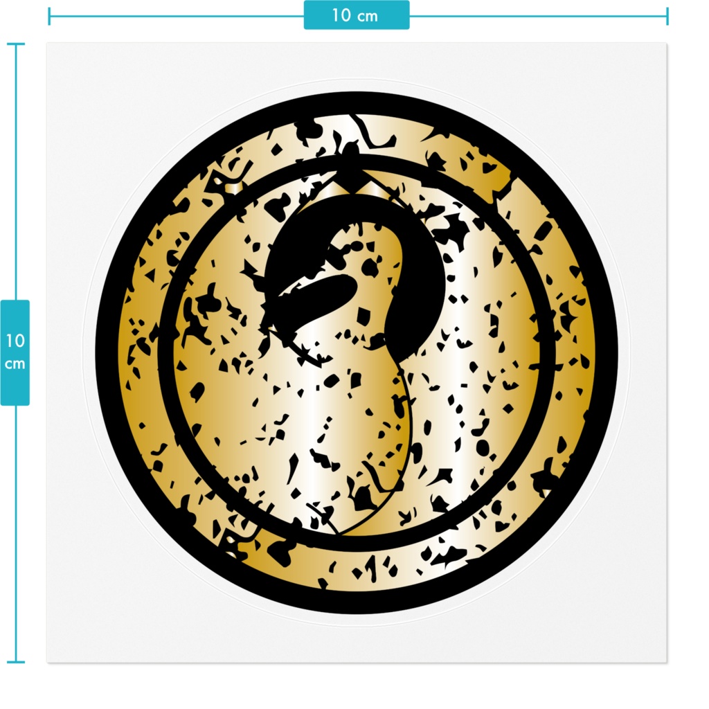 なるわん座限定家紋ステッカー・光琳鶴ノ丸