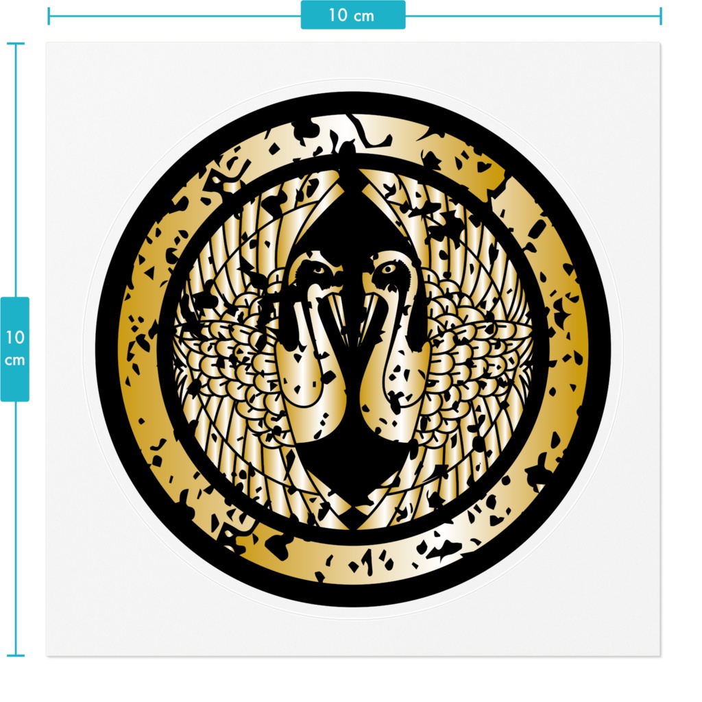 なるわん座限定家紋ステッカー・向イ鶴