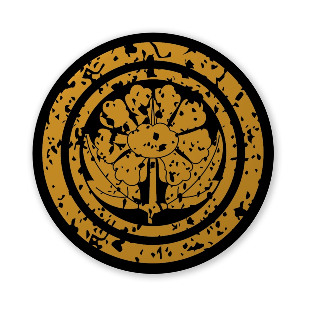 缶バッジ(バリュー)金印家紋・上野牡丹