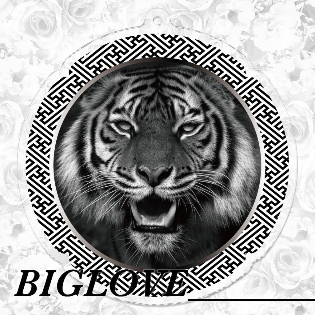 なるわん座限定アクリルキーホルダー・タイガーマスク(白黒)・その9