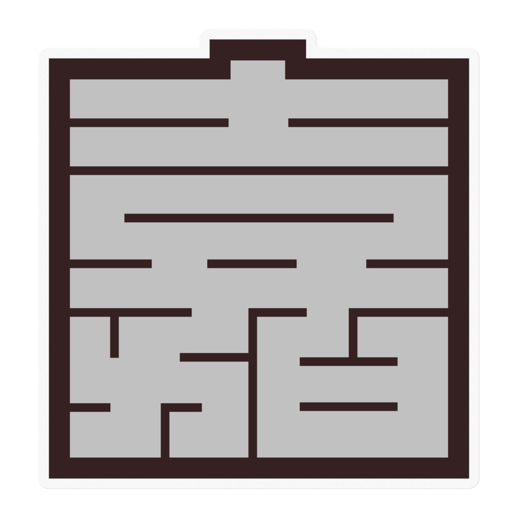 なるわん座限定！角字ステッカー黒・嘉