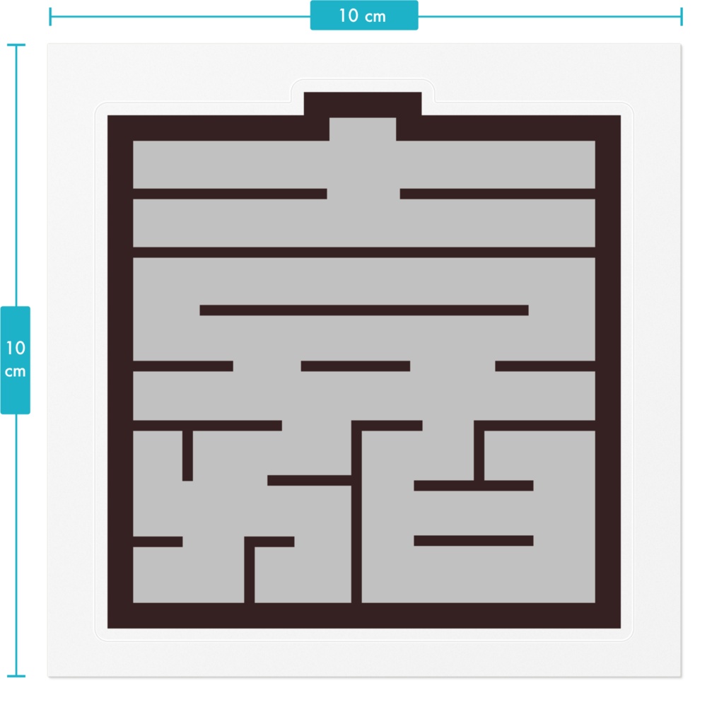 なるわん座限定!角字ステッカー黒・嘉
