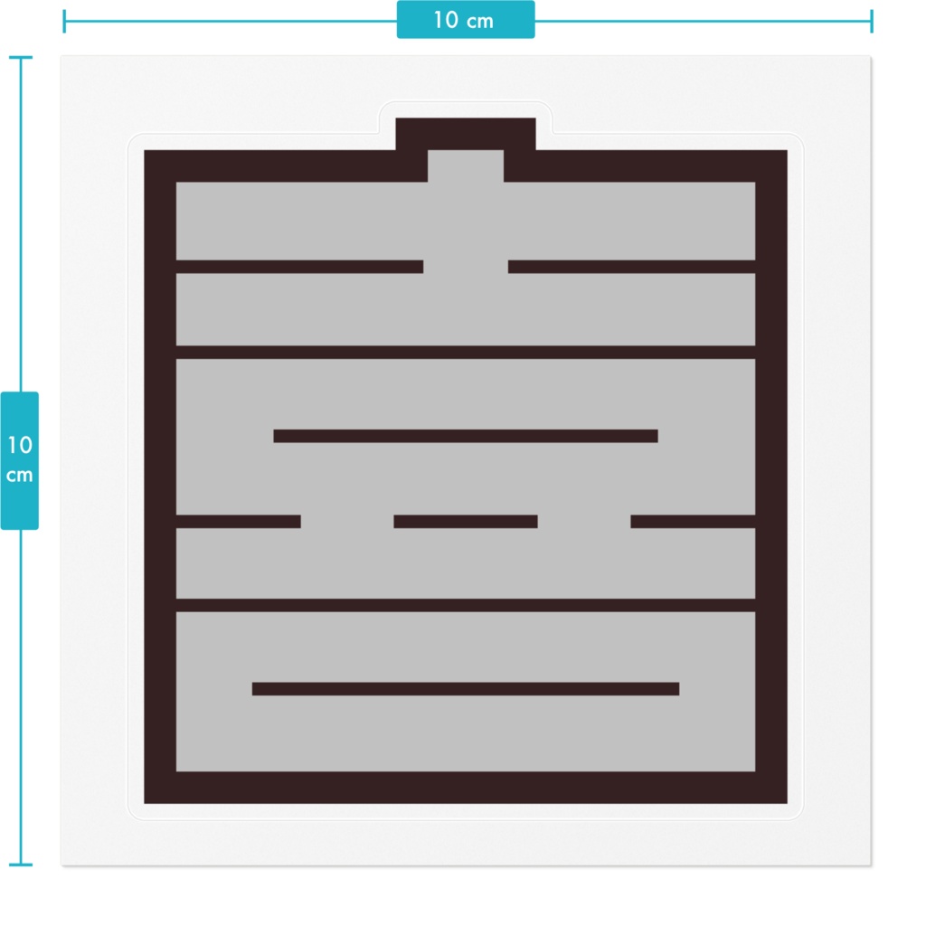 なるわん座限定!角字ステッカー黒・喜